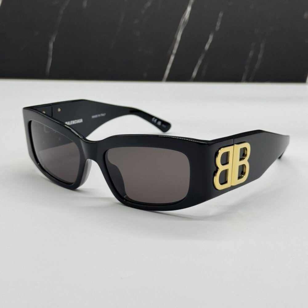 NEW BALENCIAGA BB0360S 005 UNISEX BLACK SUNGLASSES - Picture 3 of 12